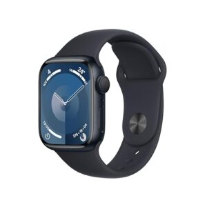 Apple Watch Series 9 GPS 41mm Smartwatch con cassa in alluminio color mezzanotte e Cinturino Sport mezzanotte - S/M. Fitness tracker, app Livelli O₂, display Retina always-on, resistente all’acqua