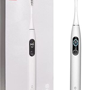 Oclean X Pro Elite Spazzolino Elettrico, Touch screen intelligente, 45 dB, 84.000 Movimenti al minuto, 32 Livelli di intensità, 4 Modalità, Sensore di pressione, Durata 35 giorni, IPX7, Grigio