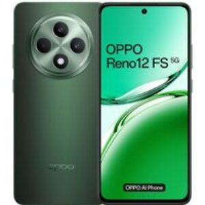 Un moderno smartphone di colore verde scuro con un display AMOLED, posizionato su una superficie chiara. Lo schermo mostra un'interfaccia utente luminosa e colorata, mentre il design del dispositivo è elegante e raffinato.