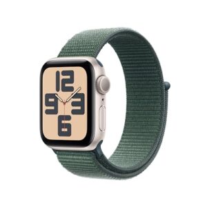 Apple Watch SE GPS, Cassa 40 mm in alluminio galassia con Sport Loop verde lago