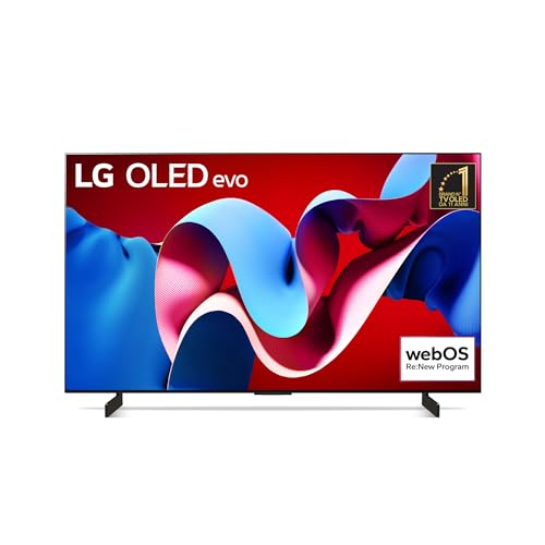 LG OLED evo 42'', Serie C4 2024, OLED42C44LA, Smart TV 4K, Processore α9 Gen7, OLED Dynamic Tone Mapping Pro, 20W, Dolby Vision, 4 HDMI 2.1 4K@144Hz, GSync, VRR, Alexa, ThinQ AI, webOS 24, Umber Brown