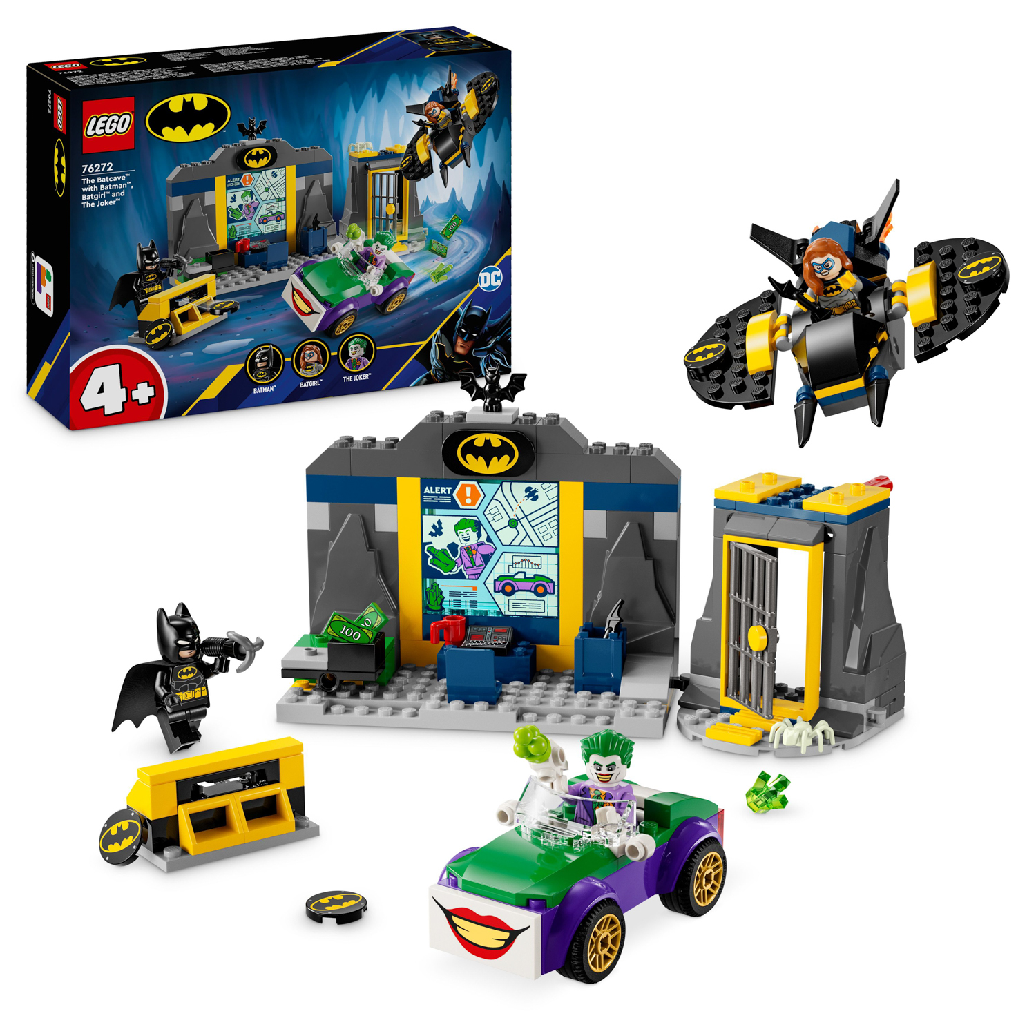 Batcaverna con Batman, Batgirl e The Joker Lego