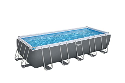 Bestway 5611Z-5 Set Piscina Fuori Terra Power Steel Rettangolare da 640x274x132 cm