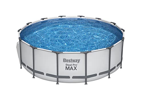 Bestway 5612X-5 Set Piscina Fuori Terra Steel Pro MAX Rotonda da 427x122 cm