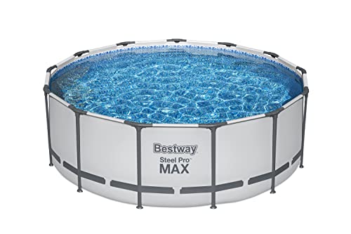 Bestway 5618W-5 Set Piscina Fuori Terra Steel Pro MAX Rotonda da 396x122 cm