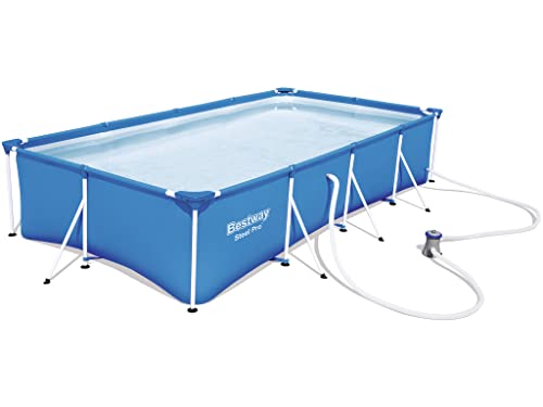 Bestway 56424 Set Piscina Fuori Terra Steel Pro Rettangolare da 400x211x81 cm