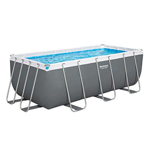 Bestway 56456-5 Set Piscina Fuori Terra Power Steel Rettangolare da 412x201x122 cm