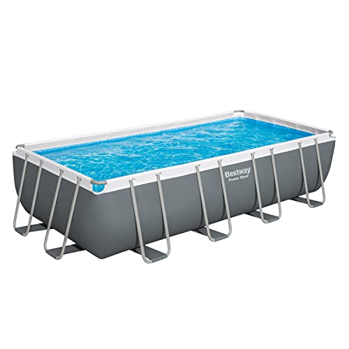 Bestway 56465-5 Set Piscina Fuori Terra Power Steel Rettangolare da 549x274x122 cm