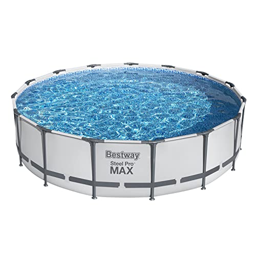 Bestway 56488-5 Set Piscina Fuori Terra Steel Pro MAX Rotonda da 457x107 cm