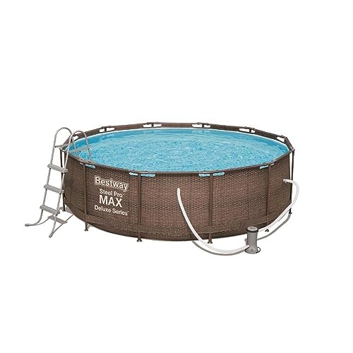Bestway 56709-3 Set Piscina Fuori Terra Steel Pro MAX Rotonda da 366x100 cm