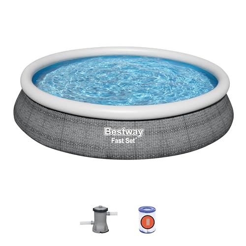 Bestway 57313-4 Set Piscina Gonfiabile Fast Set Rotonda da 457x84 cm