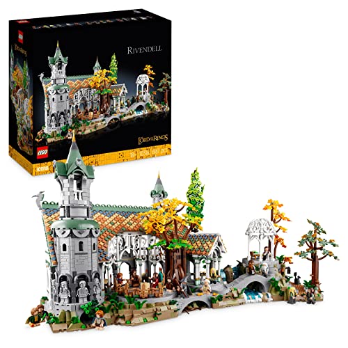 LEGO 10316 Icons Il Signore degli Anelli: Gran Burrone, Costruisci ed Esponi la Valle della Terra di Mezzo, Grande Set Immersivo per Adulti, 15 Minifigure come Frodo e Bilbo Baggins (Esclusiva Amazon)