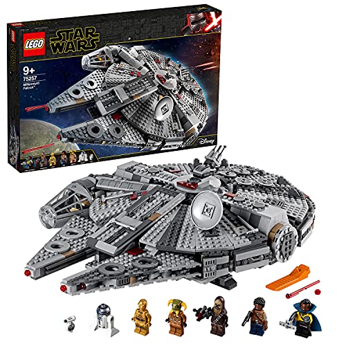LEGO 75257 Star Wars Millennium Falcon, Set di Costruzioni dell’Iconica Astronave, con Finn, Chewbacca, Lando Calrissian, Boolio, C-3PO, R2-D2 e D-O, Collezione: L’Ascesa di Skywalker