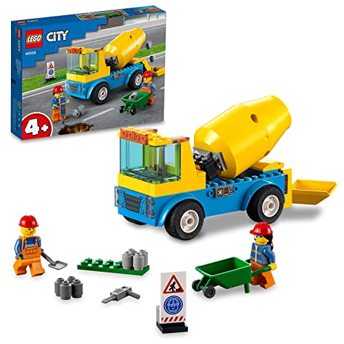 LEGO City Great Vehicles Autobetoniera, Camion Giocattolo per Bambini e Bambine da 4 Anni in su, Giochi con Veicoli da Cantiere, Idee Regalo 60325