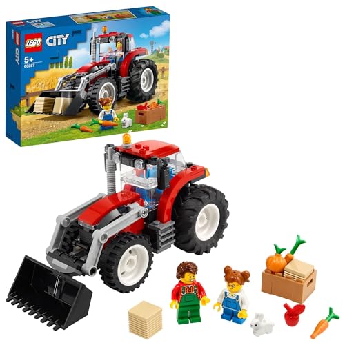 LEGO City Trattore, Set con Veicolo Giocattolo per Fattoria, Figura di Animale e Minifigure, Giochi per Bambini e Bambine dai 5 Anni, Idee Regalo 60287