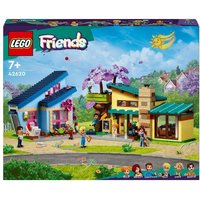 LEGO Friends 42620 Le Case di Olly e Paisley, Giochi per Bambini di 7+ Anni con 2 Case Giocattolo da Costruire e 6 Personaggi