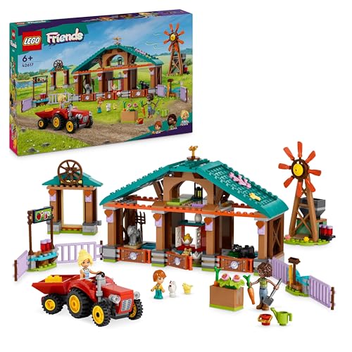 LEGO Friends Il Santuario degli Animali della Fattoria, Giocattolo da Costruire con Trattore, Mulino, 3 Mini Bamboline e 5 Animali, Giochi per Bambine e Bambini da 6 Anni in su, Idee Regalo 42617
