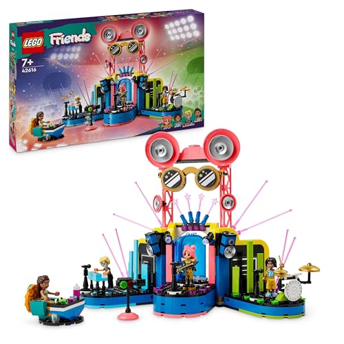 LEGO Friends Il Talent Show di Heartlake City, Giochi Musicali per Bambine e Bambini da 7 Anni in su con 4 Mini Bamboline tra cui Ley-La, Palco Giocattolo Girevole, Strumenti e Accessori 42616