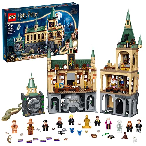 LEGO Harry Potter La Camera dei Segreti di Hogwarts, Castello Giocattolo con Sala, Accessori e Minifigure Oro 20° Anniversario, Idee Regalo di Compleanno, Giochi per Bambina e Bambino da 9 Anni 76389