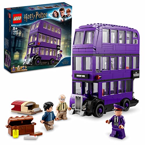 LEGO Harry Potter Nottetempo, Set da Collezione con Autobus Giocattolo a 3 Piani con Minifigure, 75957