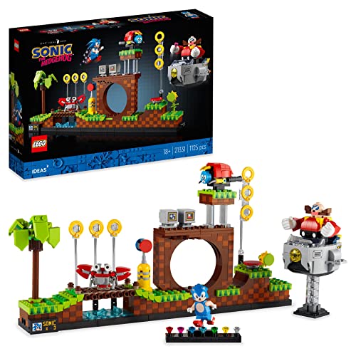 LEGO Ideas Sonic the Hedgehog - Green Hill Zone, Set da Collezione per Adulti, Cultura Pop Anni '90, Include il Personaggio del Dr. Eggman con Eggmobile, Idea Regalo per Uomo o Donna 21331