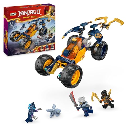 LEGO NINJAGO Buggy Fuoristrada Ninja di Arin, Giochi per Bambini e Bambine da 7 Anni in su, Macchina Giocattolo da Costruire con Drago e 4 Minifigure dei Personaggi Ninja, Idea Regalo Divertente 71811