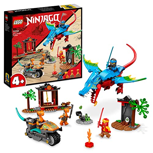 LEGO NINJAGO Il Tempio del Ninja Dragone, Set di Costruzioni con Drago, Moto Giocattolo e 4 Minifigure, Idea Regalo di Compleanno, Giochi per Bambini e Bambine da 4 Anni in su 71759
