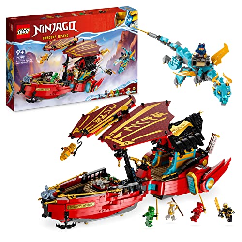 LEGO NINJAGO Il Vascello del Destino - Corsa Contro il Tempo, Set con Nave Giocattolo Volante, 2 Figure di Drago e 6 Minifigure, Giochi per Bambini e Bambine da 9 Anni, Idea Regalo di Compleanno 71797