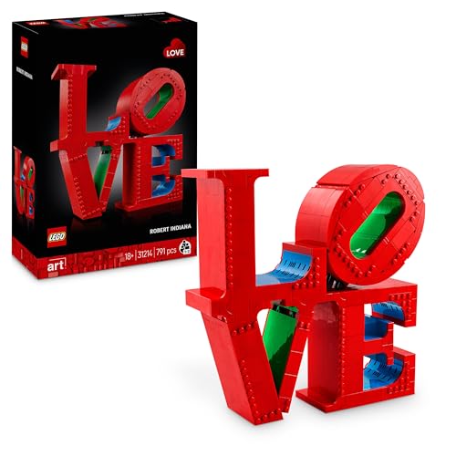 LEGO Art LOVE, Modellino da Costruire Iconica Scultura Pop di Robert Indiana, Hobby Creativo per Adulti, Kit Modellismo da Collezione, Idea Regalo Donna, Uomo, Fidanzamento e Anniversario 31214