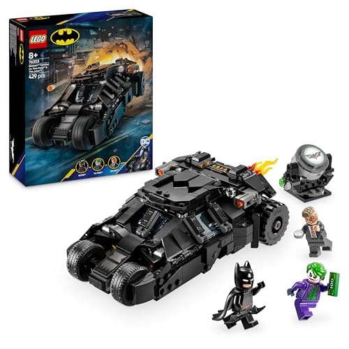 LEGO DC Tumbler di Batman Contro Two-Face e The Joker - Macchina Batmobile Giocattolo da Costruire con 3 Minifigure, Giochi da Supereroi per Bambini e Bambine da 8 Anni in su, Idea Regalo 76303
