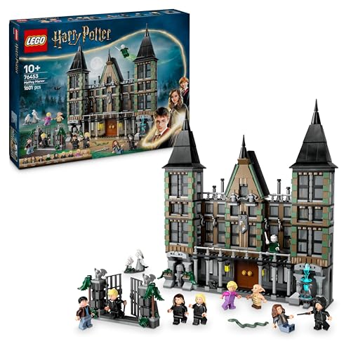 LEGO Harry Potter Villa Malfoy, Giochi d'Avventura per Bambini e Bambine da 10 Anni, Modellino di Casa Giocattolo da Costruire con Stanze, Funzioni e 9 Personaggi, Idea Regalo da Collezione 76453