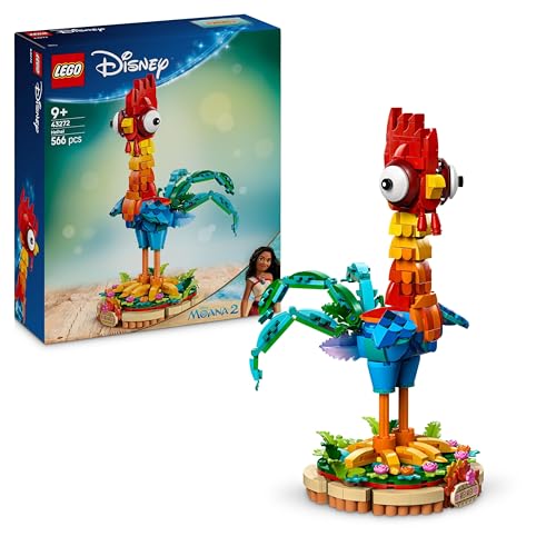 LEGO Heihei ǀ Disney dal Film Vaiana 2, Modello di Animale da Costruire con Parti Snodabili e Espositore, Giochi per Bambini e Bambine da 9 Anni in su, Idea Regalo di Compleanno da Collezione 43272
