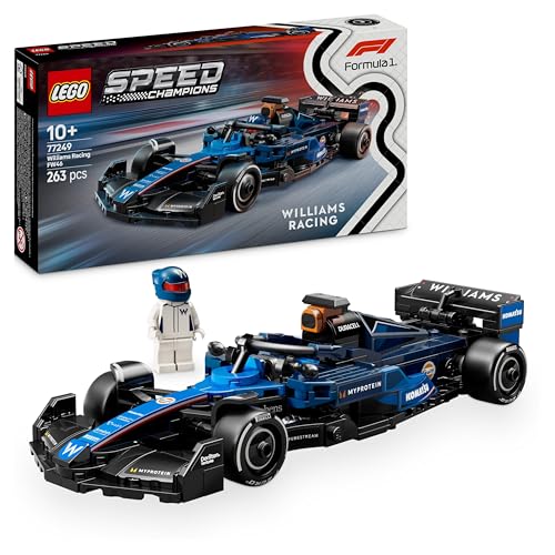 LEGO Speed Champions Auto da Corsa F1 Williams Racing FW46 Macchina Giocattolo da Collezione da Formula 1 con Minifigure - Modello per Bambini da 10 Anni e per Adulti Fan dell'Automobilismo 77249