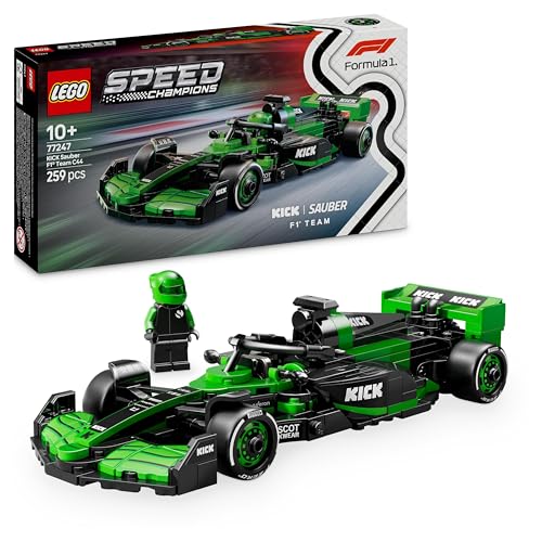 LEGO Speed Champions Auto da Corsa KICK Sauber F1 Team C44 Macchina Giocattolo da Collezione con Minifigure di Formula 1 - Modello per Bambini da 10 Anni e per Adulti Fan dell'Automobilismo 77247