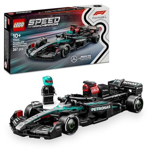 LEGO Speed Champions Auto da Corsa Mercedes-AMG PETRONAS F1 W 15 Macchina Giocattolo da Collezione con Minifigure del Pilota, Modello per Bambini da 10 Anni o per Adulti Fan della Formula 1 77244