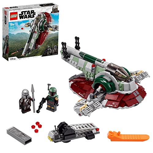 LEGO Star Wars Astronave di Boba Fett, Navetta Giocattolo da Costruire con 2 Minifigure dei Personaggi di The Mandalorian, Giochi per Bambini e Bambine da 9 Anni in su, Idee Regalo 75312