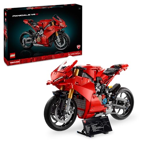 LEGO Technic Motocicletta Ducati Panigale V4 S, Modellino da Costruire per Adulti, Idea Regalo Uomo, Donna, Papà, Mamma, Fidanzato e Fidanzata, Kit Modellismo da Collezione per Fan delle Moto 42202
