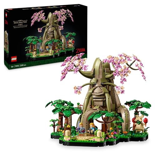 LEGO The Legend of Zelda Grande Albero Deku 2-in-1, Modellino da Costruire per Adulti con i Personaggi della Principessa e di Link, Gadget Nintendo da Collezione, Idea Regalo Uomo, Donna e Fan 77092