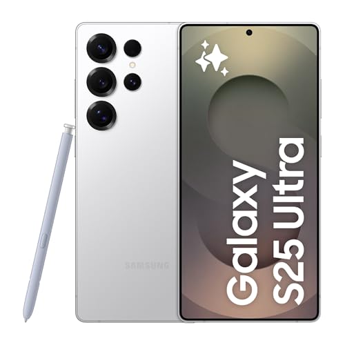 Samsung Galaxy S25 Ultra Smartphone AI, 3 anni di Garanzia del produttore, Display 6.9'' QHD+ Dynamic AMOLED 2X, Fotocamera 200MP, RAM 12GB, 512GB, 5.000 mAh, Titanium Whitesilver [Versione italiana]