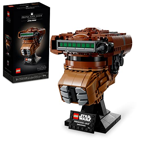 LEGO Star Wars Casco della Principessa Leia (Boushh) 75351 Festeggia Il 40° Anniversario di Una Scena Classica con Questo espositore costruibile da 18+ 670 Pezzi