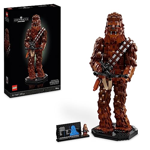 LEGO Star Wars Chewbacca, Figura da Collezione di Wookiee con Balestra, Minifigure e Targa Informativa, Kit Modellismo per Adulti 40esimo Anniversario Il Ritorno dello Jedi, Regalo Uomo e Donna 75371