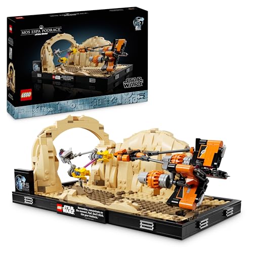 LEGO Star Wars Diorama Gara dei Sgusci su Mos Espa di Anakin Skywalker, Kit Modellismo per Adulti dal Film La Minaccia Fantasma, Gadget da Collezione, Idea Regalo per Fan Uomo, Donna, Lui o Lei 75380
