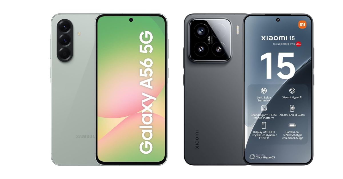 Xiaomi 15 vs Samsung Galaxy A56: il confronto