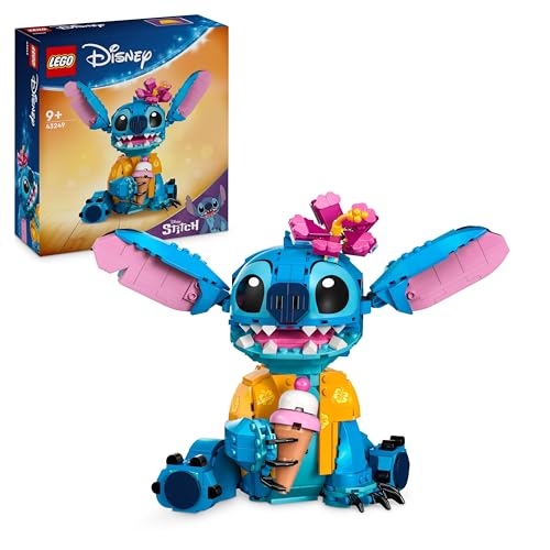 LEGO Disney Stitch, Gioco di Fantasia per Bambine e Bambini da 9 Anni in su, Personaggio con Parti Mobili, Camicia e Cono Gelato da Costruire, Giocattolo Fantasy, Idea Regalo Divertente dal Film 43249