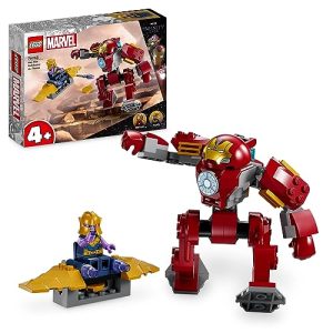 LEGO Marvel Iron Man Hulkbuster vs. Thanos, Giochi per Bambini e Bambine da 4 Anni, Action Figure dei Supereroi da Avengers: Infinity War con Aereo Giocattolo e 2 Minifigure, Idea Regalo 76263