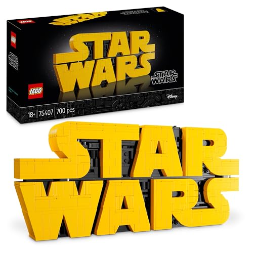LEGO Star Wars 75407 Logo Star Wars in Mattoncini - Set di Costruzioni per Adulti Fai-da-Te - Kit di Modellismo da Collezione dalla Cultura Pop - Gadget da Esposizione per Casa o Ufficio - Idea Regalo