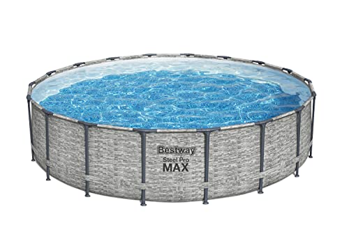 Bestway 5618Y Set Piscina Fuori Terra Steel Pro MAX Rotonda da 549x122 cm