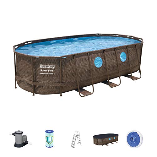 Bestway 56716-3 Piscina Fuori Terra Power Steel Swim Vista da 549 x 274 x 122 cm