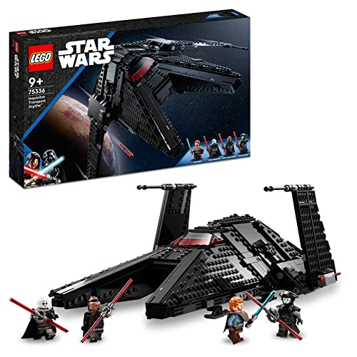 LEGO Star Wars Trasporto dell'Inquisitore Scythe, Set dalla Miniserie TV Obi-Wan Kenobi con Astronave Giocattolo e 4 Minifigure tra cui il Grande Inquisitore, Idee regalo di Compleanno 75336