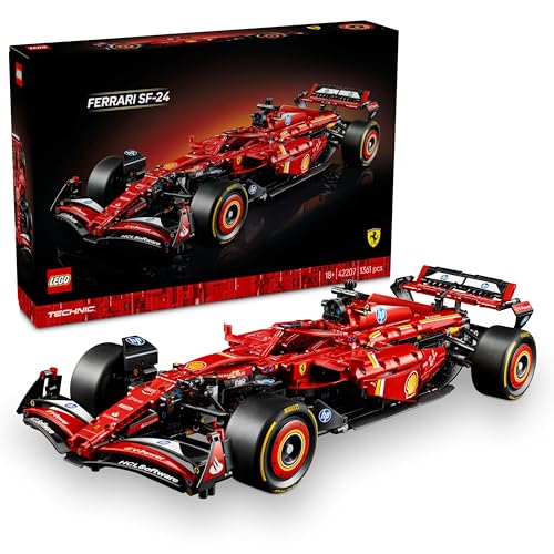 LEGO Technic Monoposto F1 Ferrari SF-24 - Modello di Auto Formula 1 da Collezione in Scala 1:8 con Motore V6, Cambio, Sterzo e DRS, Idea Regalo per Adulti, Uomo e Donna Fan Sport Motoristici 42207